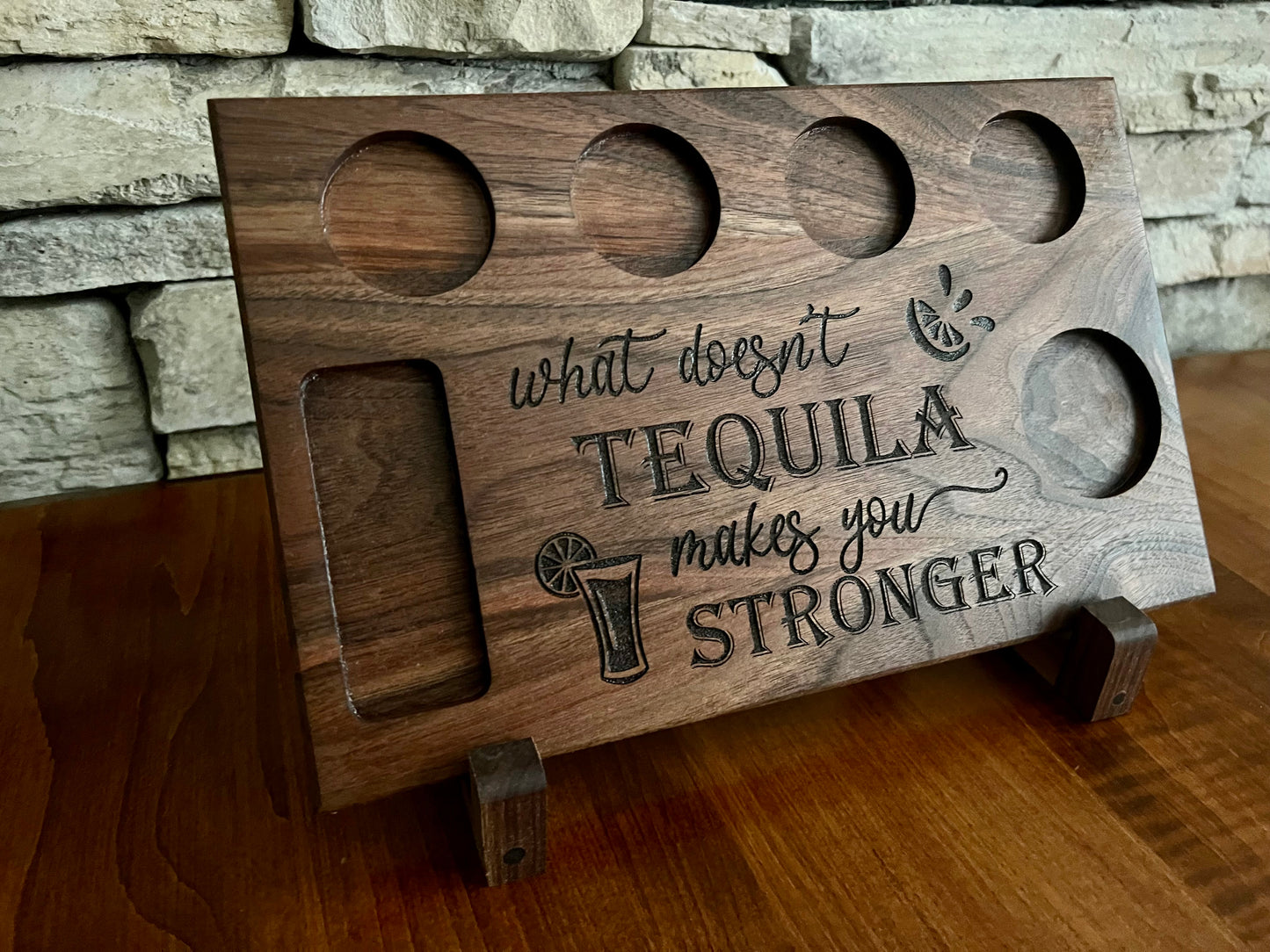 Walnut Tequila Board - Create Your Own